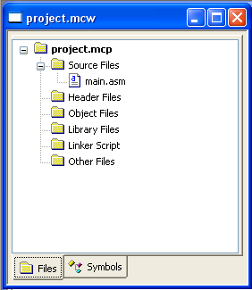 Project Navigator Window