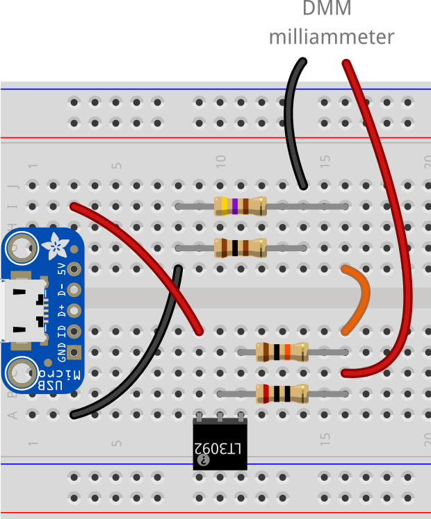current divider circuit - measure I2