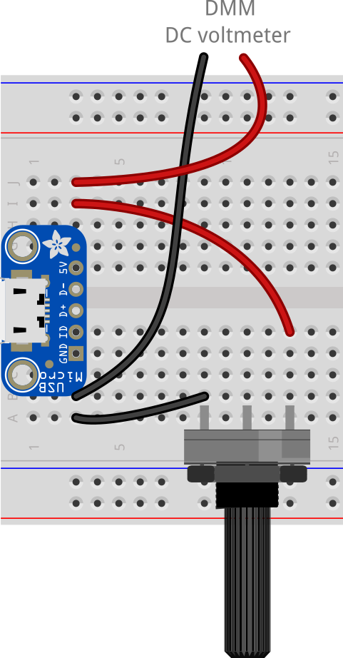 potentiometer divider circuit - measure VS