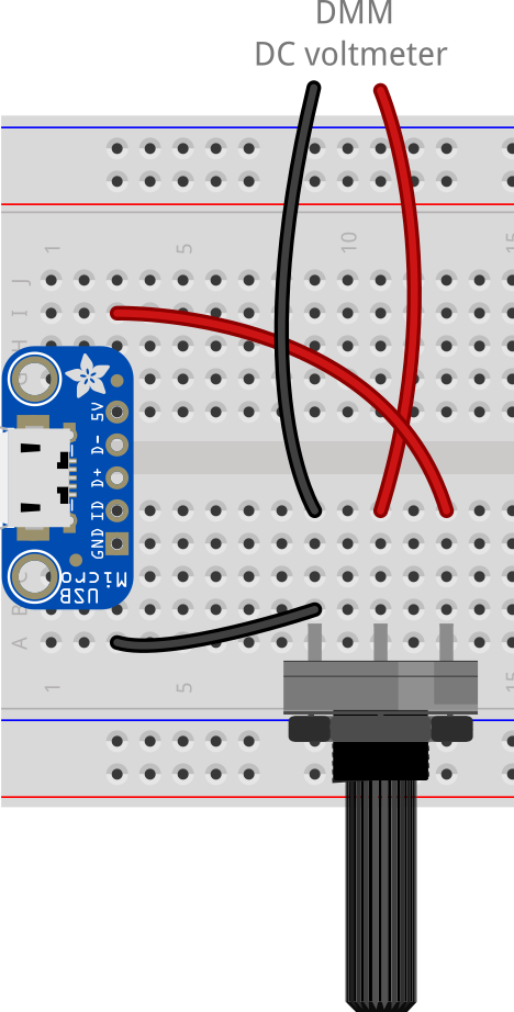 potentiometer divider circuit - measure V2