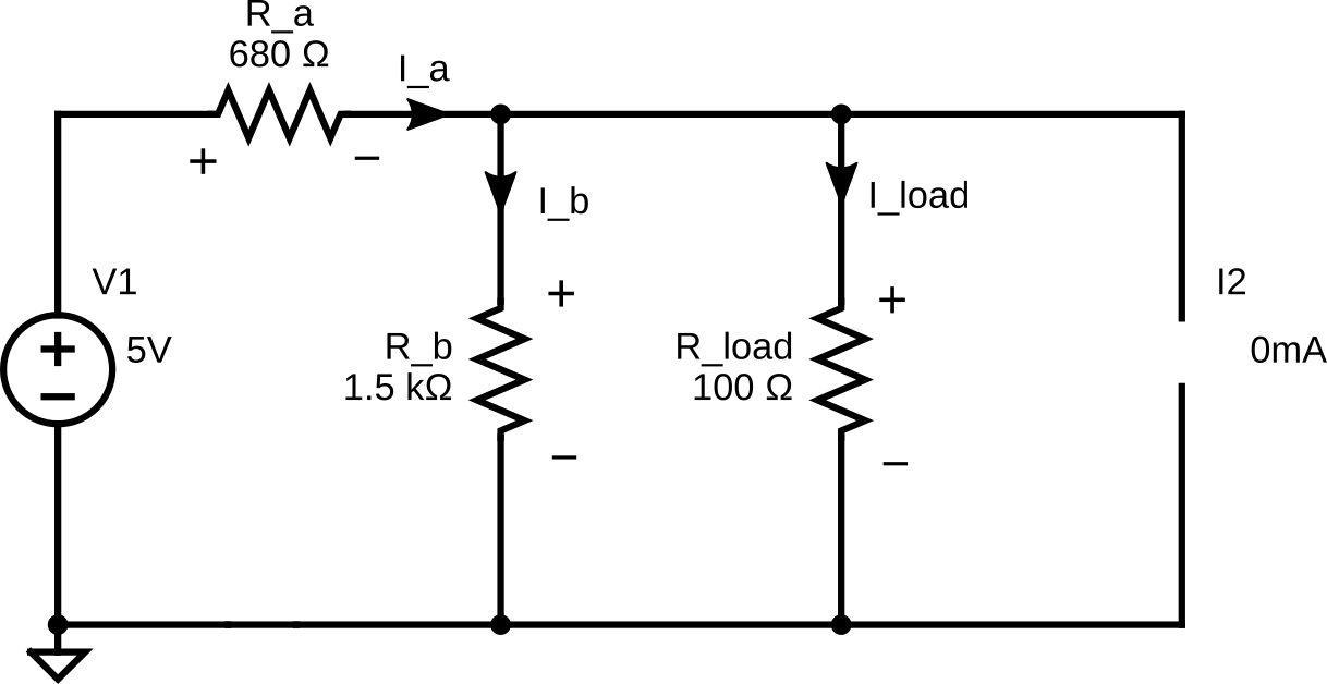 V1 acting alone circuit