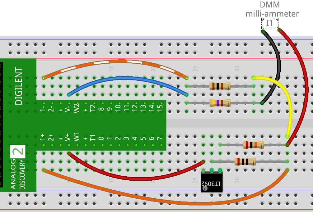 Figure 42: Current divider circuit - Measuring I1