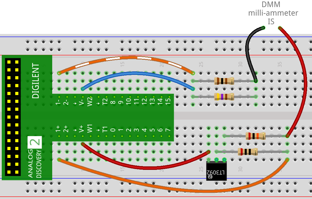 Figure 41: Current divider circuit - Measuring IS