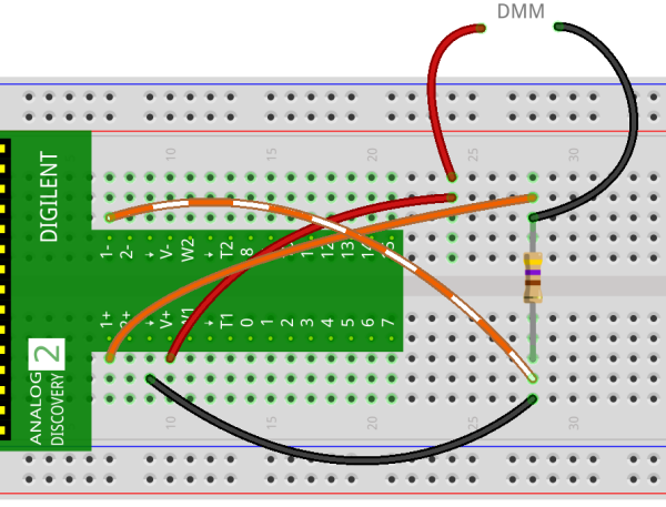 Figure 32: Ohm’s law circuit (same as breadboard)