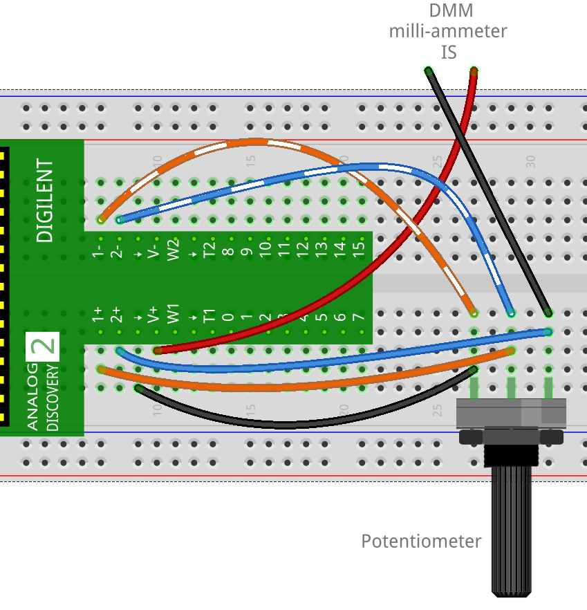 Figure 44: Potentiometer divider circuit