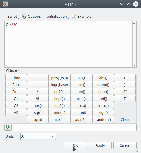 Figure 26: New math channel for current