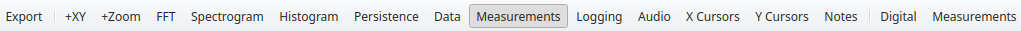 Figure 13: Scopes tools toolbar